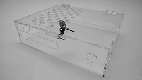 Transparent acrylic lock box with a keyhole