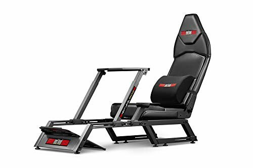 Adjustable gaming racing chair frame with black seat.