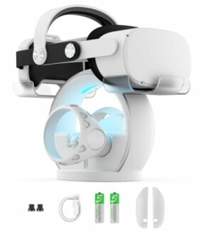 Enhanced VR Charging Station for Oculus/Meta Quest 2