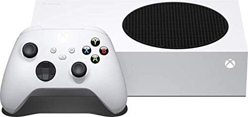 Xbox Series S console with controller.