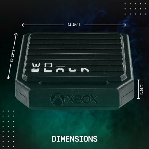 Dimensions of Xbox WD Black storage device